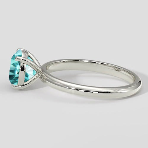 Classic Round Paraiba Ring 1.50ct