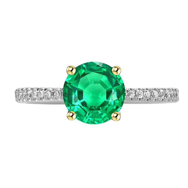 Fine Colombian Emerald Gemstone Ring 2 ct – main view