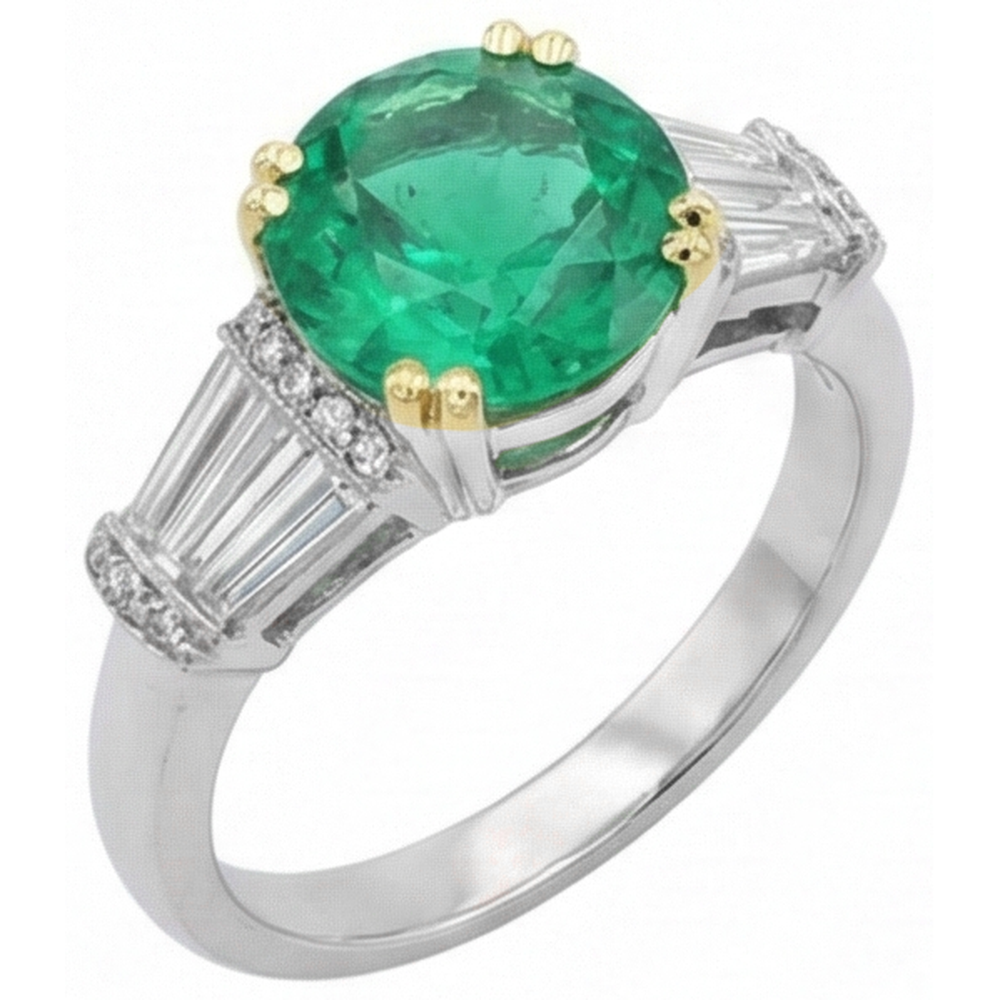Sophisticated Colored Stone Ring 3 ct – side view