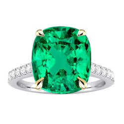 Brilliant Gemstone Ring with GIA-Certified Emerald – 4 ct