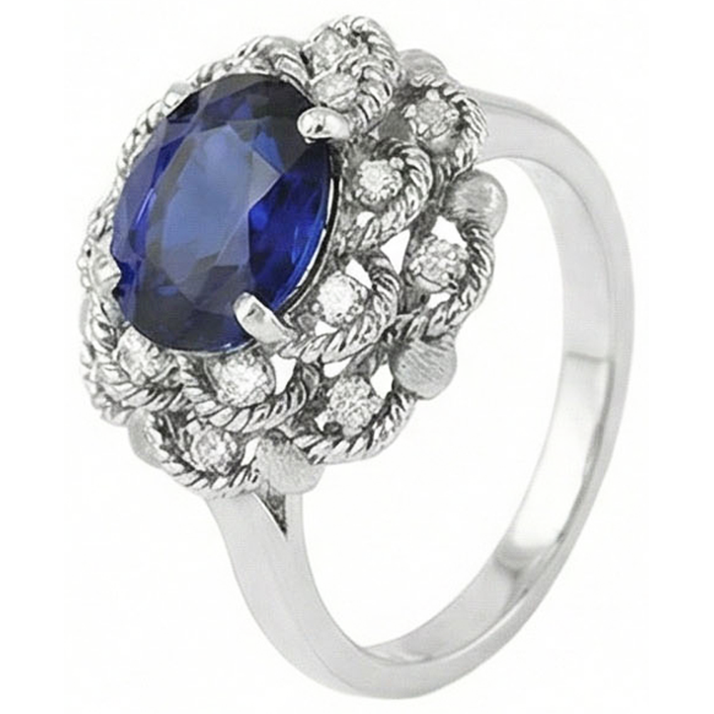 Cocktail Ring With Sapphire