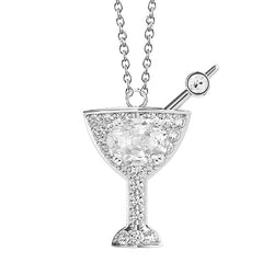 Fine Diamond Drop Pendant 2 ct F/VS1 – 14K White Gold
