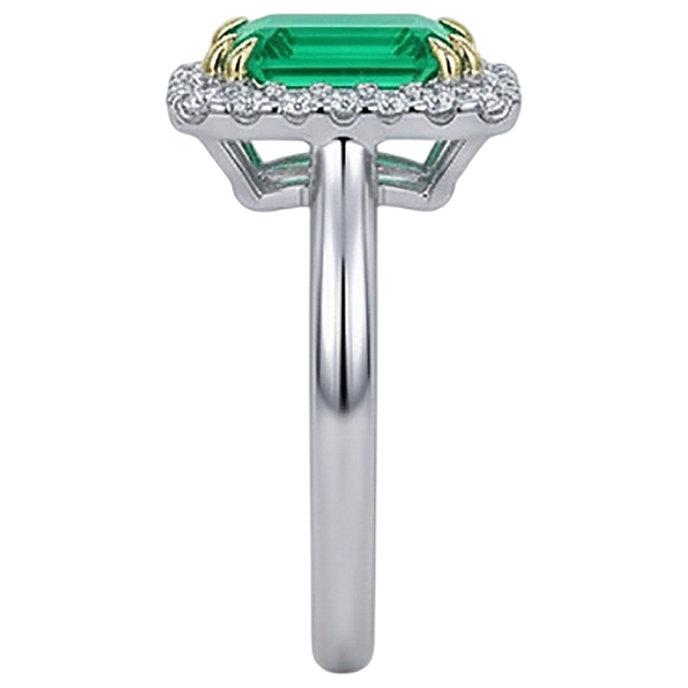 Refined Colored Stone Ring 2 ct – top view