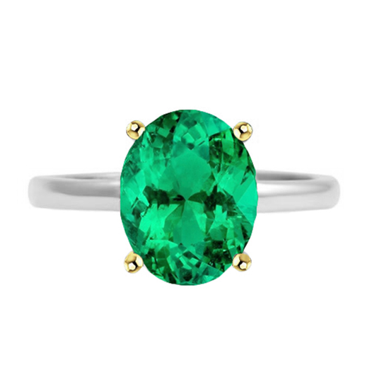 Sparkling Colored Stone Ring 5 ct – main view