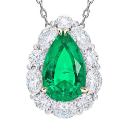 Elegant GIA Certified Fine Emerald Gemstone Pendant – 6 ct 14K