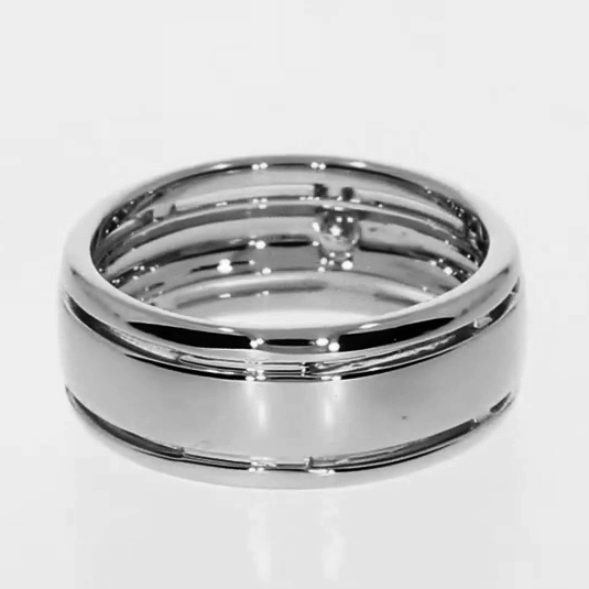 Comfort Fit Mens Band Diamond Ring For Gents