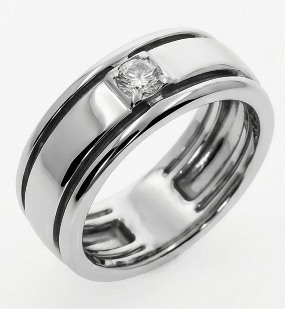 Comfort Fit Mens Band Natural Earth Mined Diamond ( Not Lab Grown ) Ring For Gents