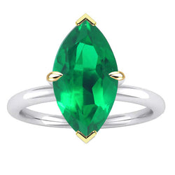 Comfort Fit Colombian Emerald Colored Stone Ring 3 ct – 14 Karat