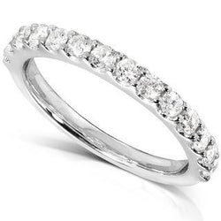 Comfort Fit Half Eternity Band 2.80 Ct Round Cut Genuine Diamond Gold 14K