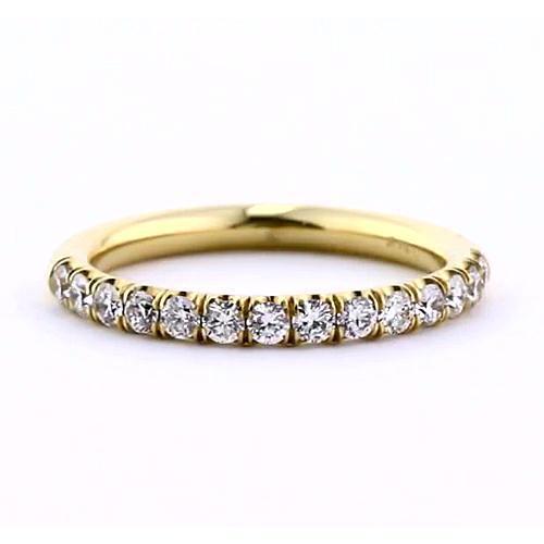 Comfort Fit Natural Diamond Anniversary Band 0.50 Carats Yellow Gold Jewelry