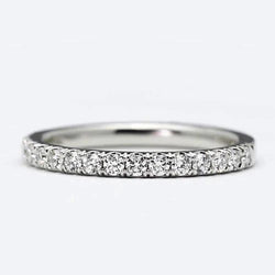 Comfort Fit Natural Diamond Anniversary Wedding Band 1.50 Carats Half Eternity