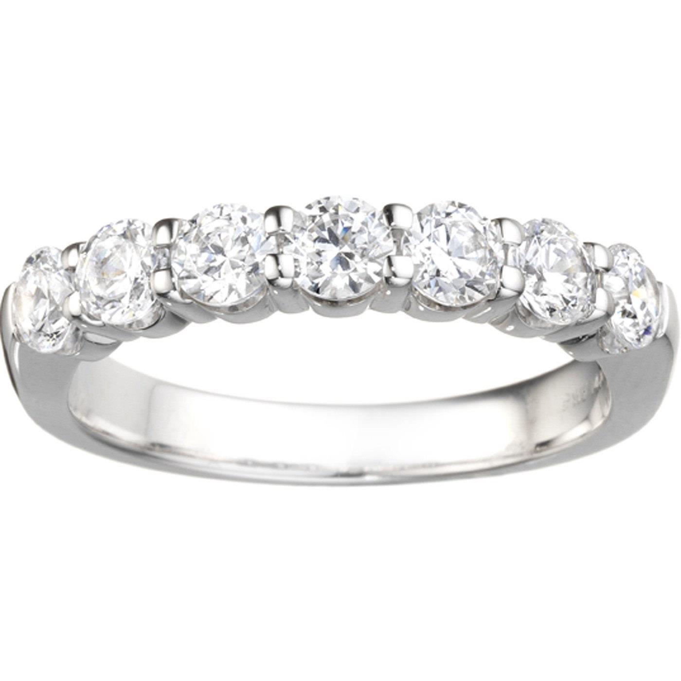 Comfort Fit Round Real Diamond Wedding Band 1.75 Carats 14K White Gold