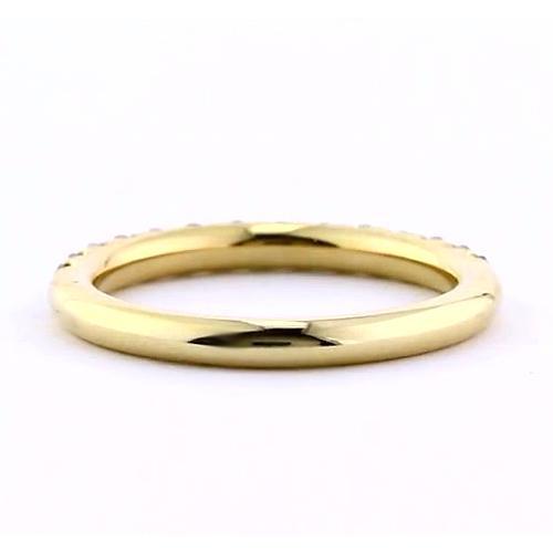 Comfort Fit Lab Grown Diamond Anniversary Band 0.50 Carats Yellow Gold Jewelry