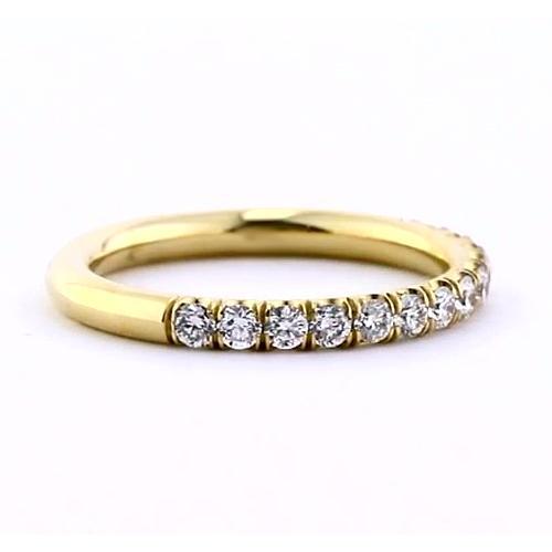 Comfort Fit Lab Grown Diamond Anniversary Band 0.50 Carats Yellow Gold Jewelry
