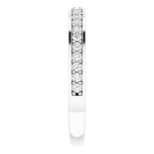 Comfort Fit Lab Grown Diamond Wedding Band Prong Setting 1.10 Carats White Gold