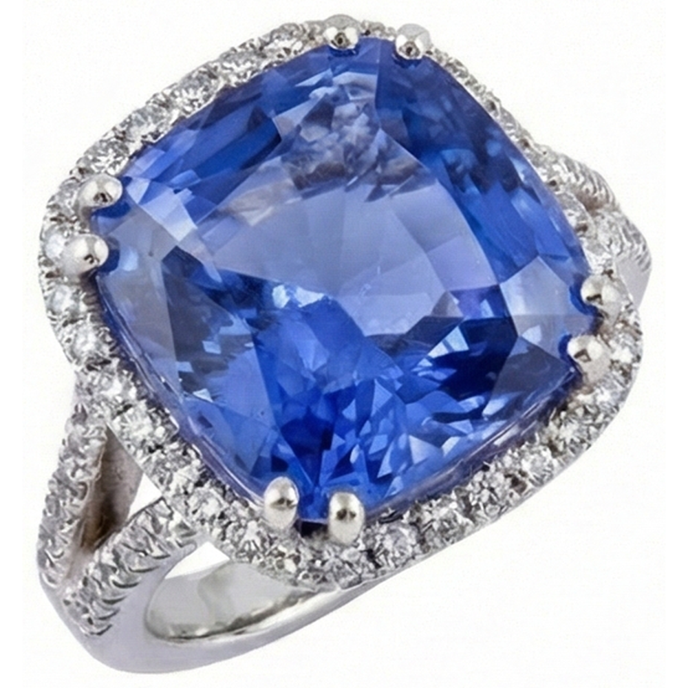 Cushion AAA Tanzanite Natural Earth Mined Diamond ( Not Lab Grown ) s 6 Carat Fancy Ring Gemstone Jewelry