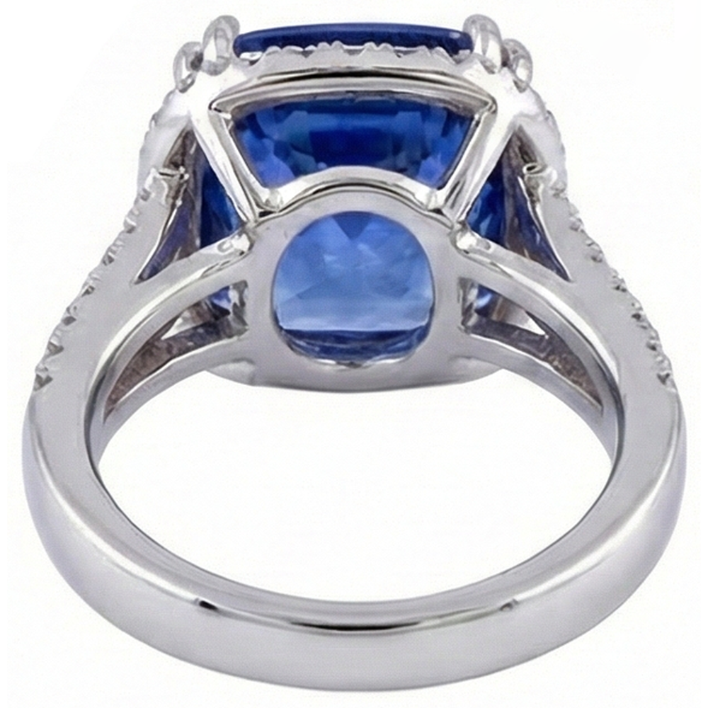 Cushion AAA Tanzanite Natural Earth Mined Diamond ( Not Lab Grown ) s 6 Carat Fancy Ring Gemstone Jewelry