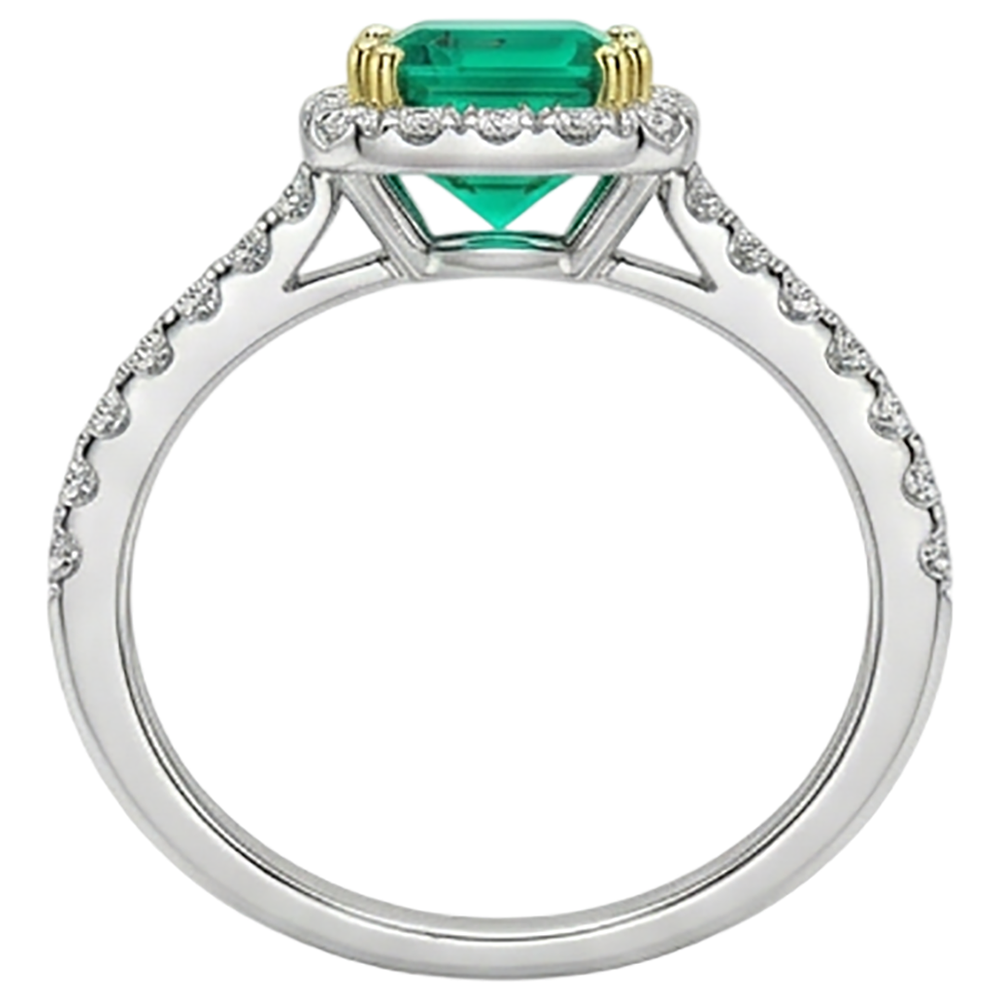 Dazzling Emerald Precious Stone Ring 3 ct – profile view