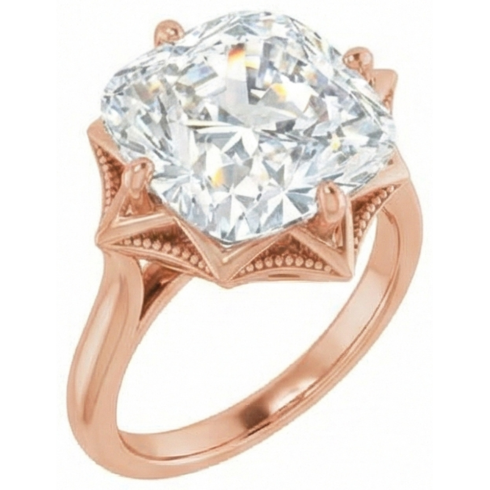 Shimmering Solitaire Ring 5 ct – front view