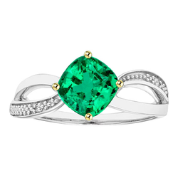 GIA Certified Emerald Gemstone Ring 1 ct – 14 Karat Two Tone Gold