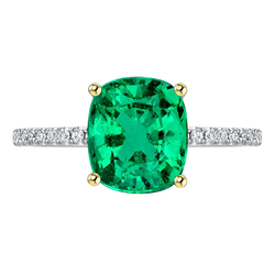 Colombian Emerald GIA Certified Precious Stone Ring 3.50 ct in