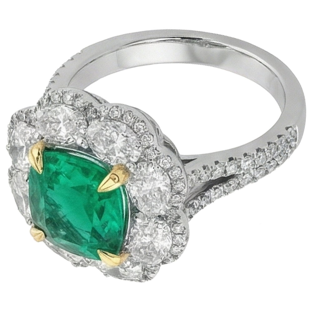 Dazzling Precious Stone Ring 2 ct – angle view