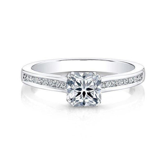 Cushion And Round Cut 2 Ct Genuine Diamond Anniversary Ring With Accents