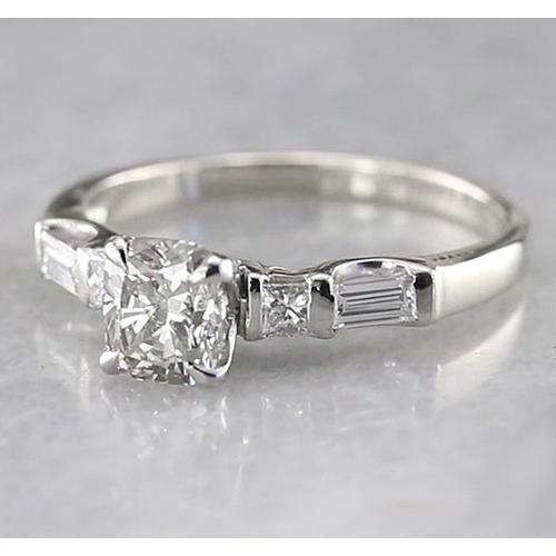 Cushion Eagle Claws Real Diamond Engagement Ring 1.75 Carats Women Jewelry