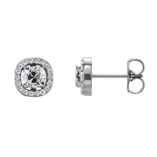 Cushion Brilliant Diamond ring in 14K White Gold – main view