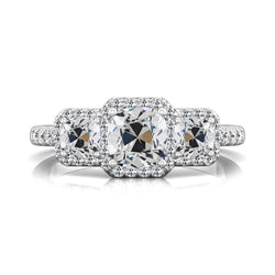 Cushion Old European Natural Earth Mined Diamond Ring Women’s Jewelry Gold 8.50 Carats