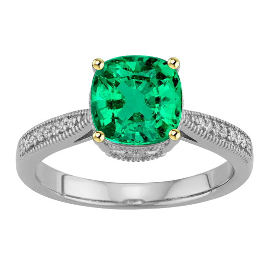 Natural Emerald Precious Stone Ring – main view