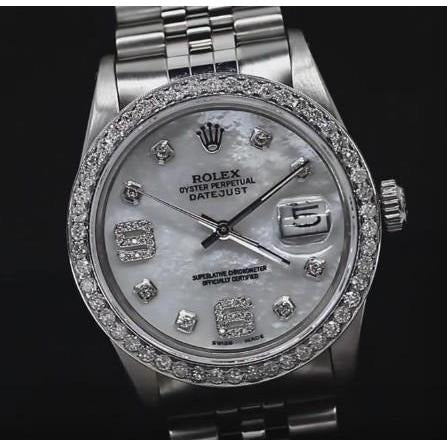 Mop Dial Rolex date just Gents Watch Ss