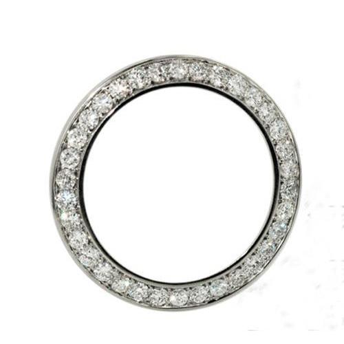 Custom Real Diamond Bezel To Fit Rolex  Or Date Watch Round 4 Carats