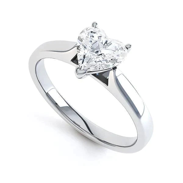 Cute 2 Carat Heart Natural Diamond Ring