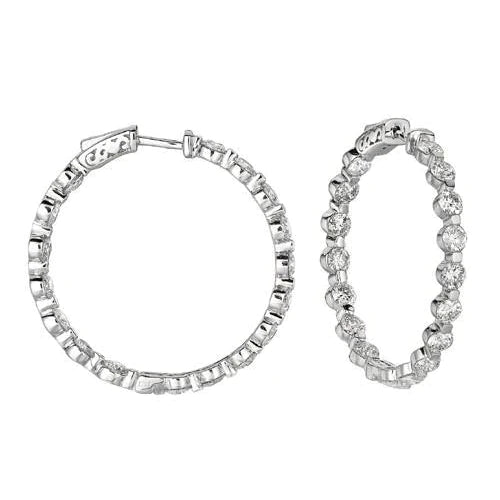 Cute 6ct Genuine Diamond Hoop 