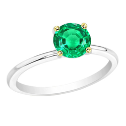 GIA Certified Gemstone Ring – Colombian Emerald 2 ct Two-Tone