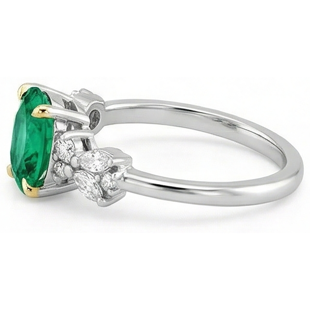 Timeless Gemstone Ring 2 ct – profile view