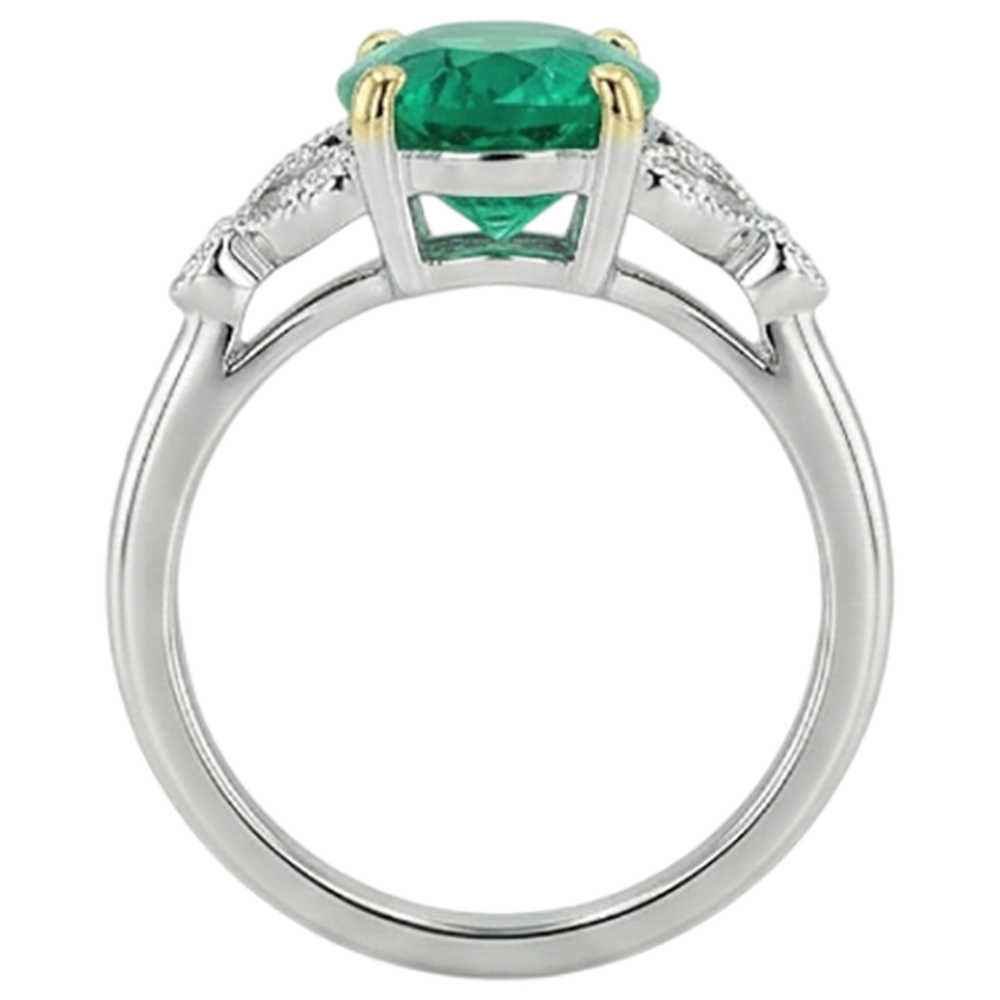 Premium Precious Stone Ring 2 ct – back view
