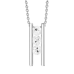 Dancing Real Diamond 3 Stone Necklace