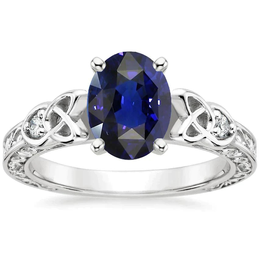 Dark Blue Sapphire Antique Type Ring