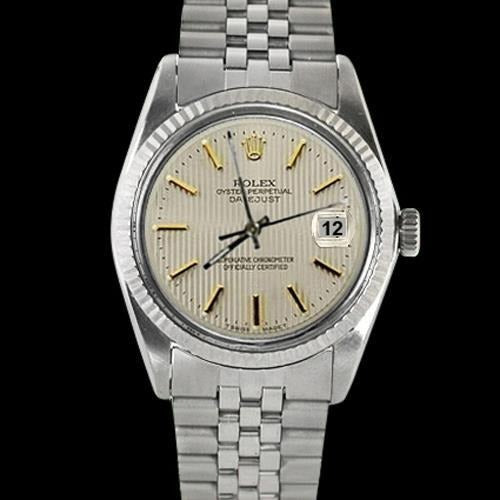 Stick Dial Fluted Bezel Rolex QUICK SET