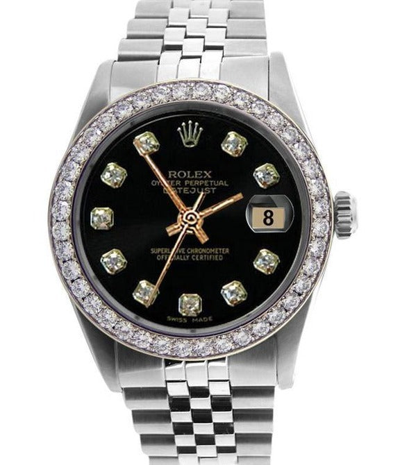 Rolex Ss Jubilee Diamond Dial Bezel Men Watch