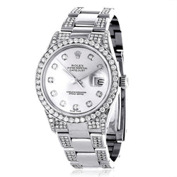 Datejust Rolex Gents Watch Diamond Bezel Oyster Bracelet Ss