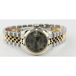 Datejust Rolex Watch Bezel Jubilee Bracelet Yellow Gold & Ss