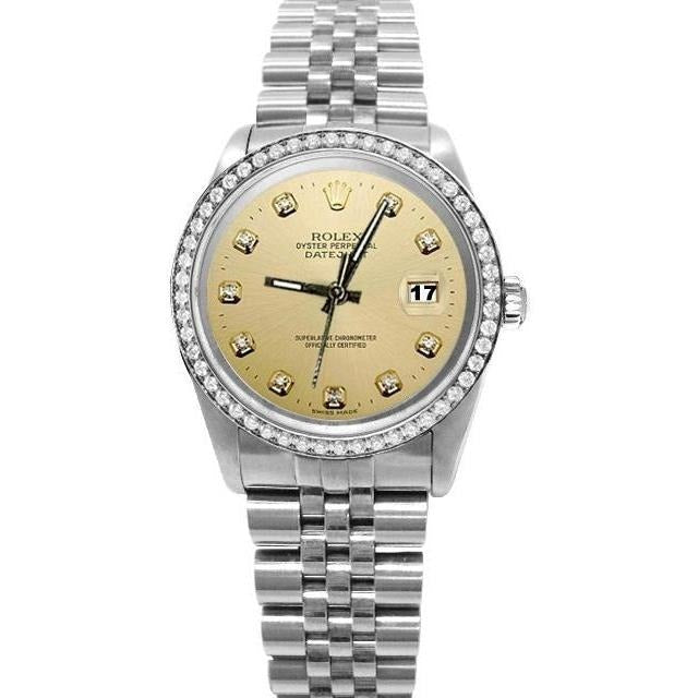 Watch Ss Champagne Bezel Rolex Date