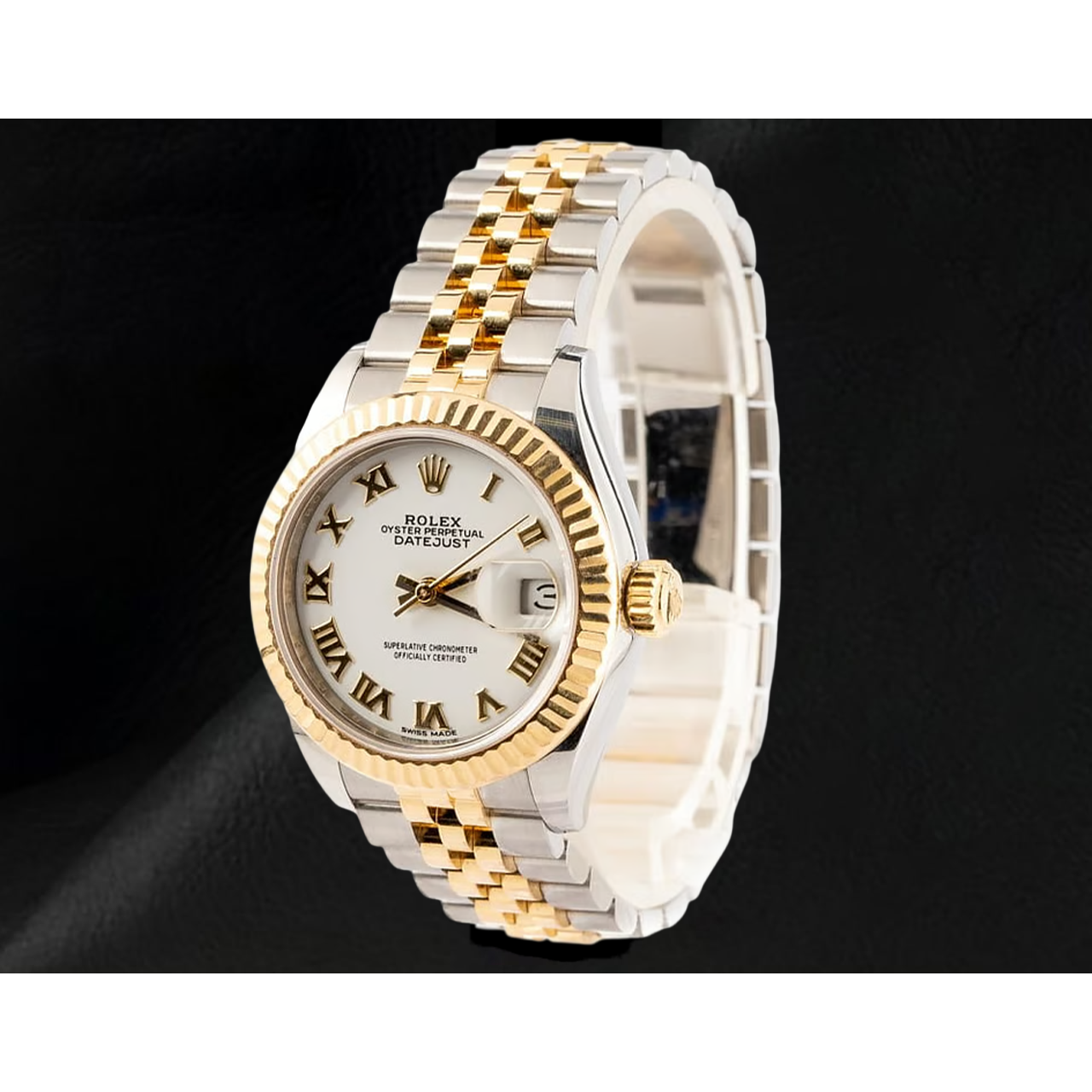 Datejust 279173 Rolex White Roman Dial Two Tone Women Watch