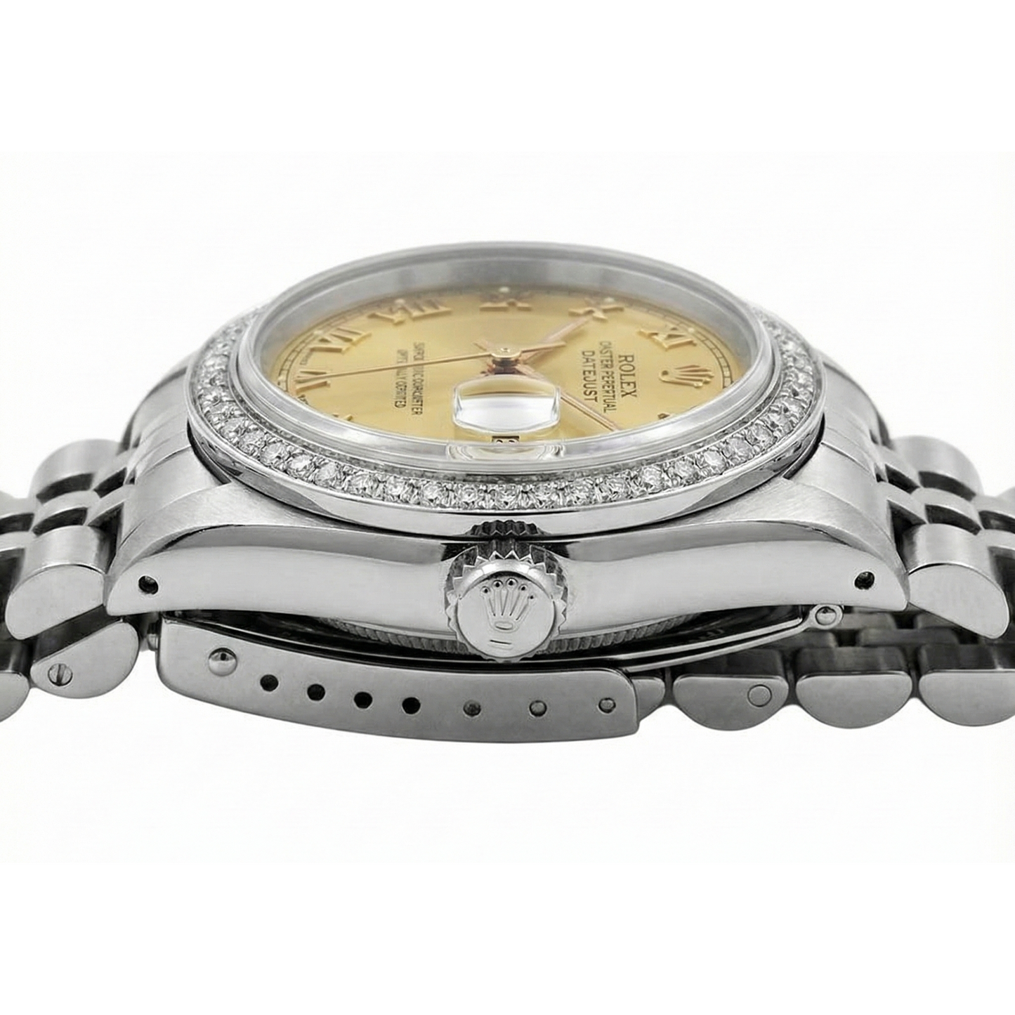 Datejust Ss Jubilee Lady Watch Rolex Diamond Bezel