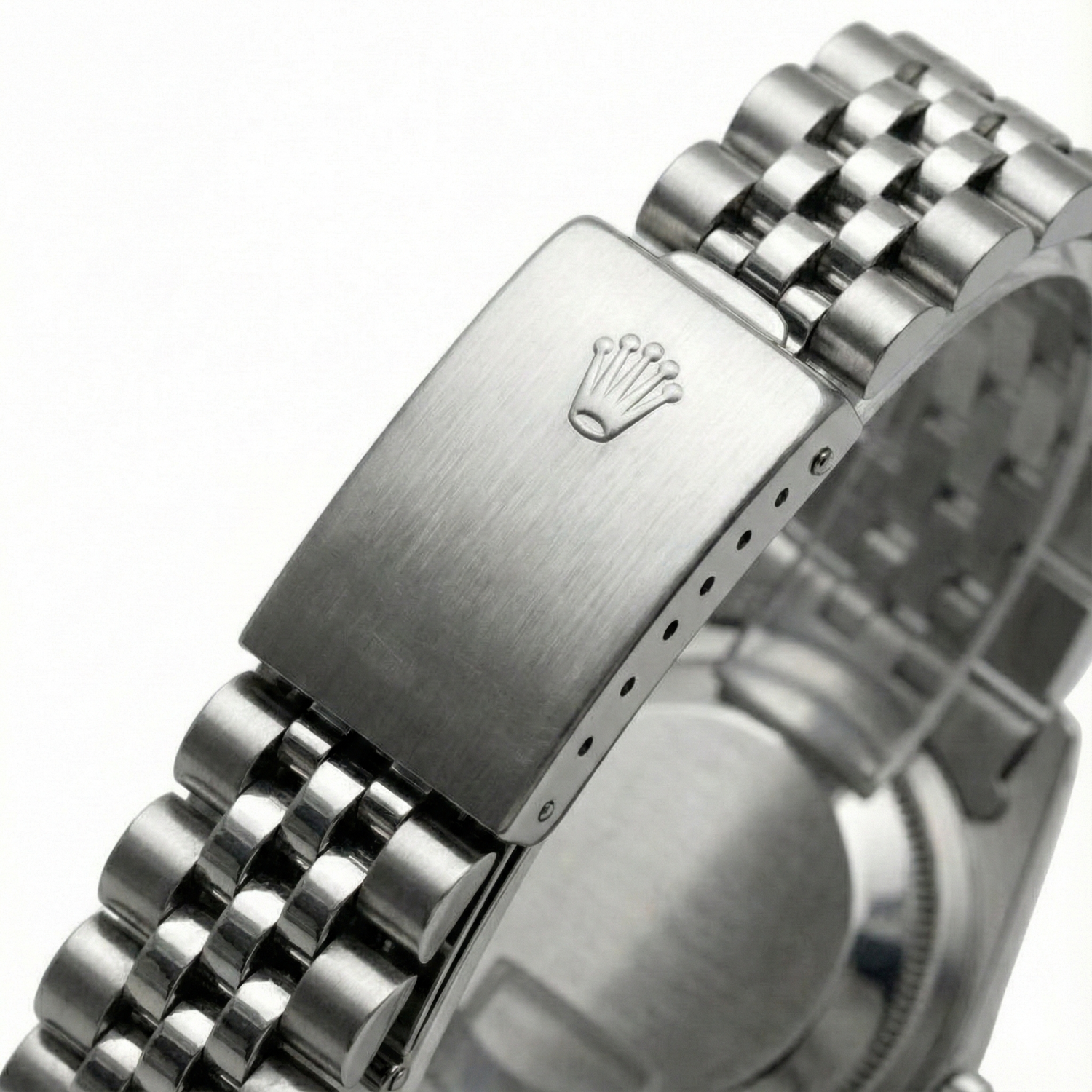 Datejust Stick Dial Fluted Bezel Watch Rolex Ss Jubilee