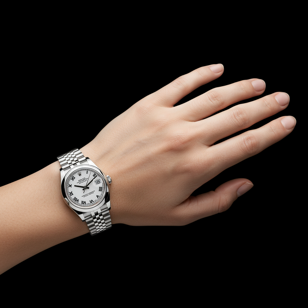 Datejustmid Sizerolex Watch Jubilee Bracelet White Stick Dial Ss P2