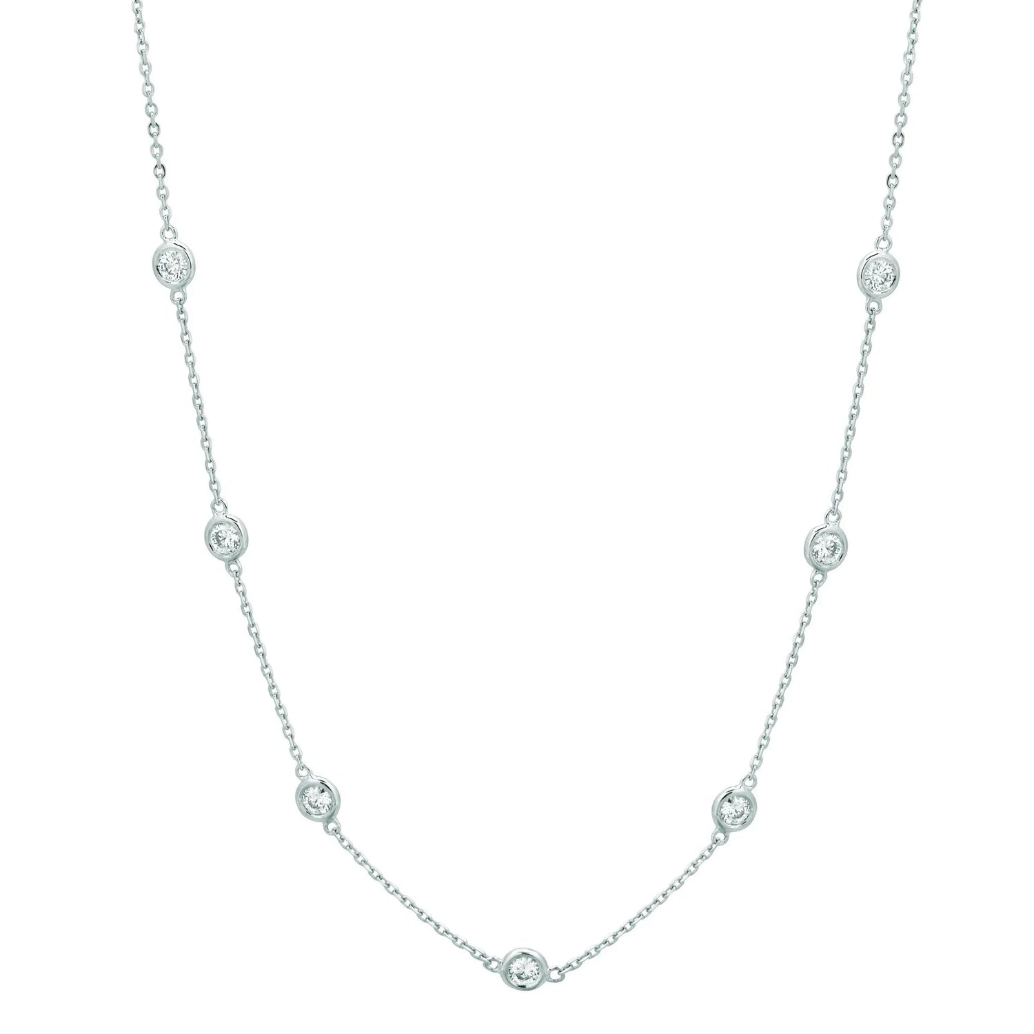 Delicate Natural Diamond Chain Necklace